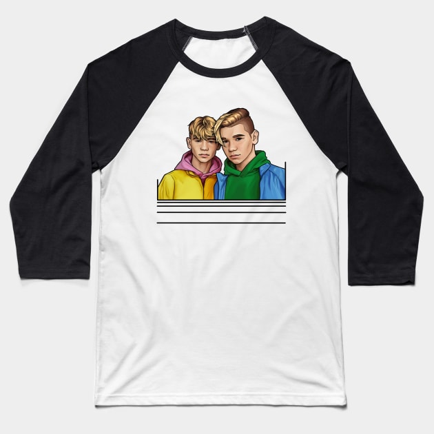 Marcus and Martinus - colors Baseball T-Shirt by daddymactinus